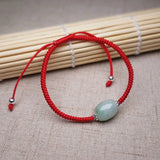 Big Jade Bracelet 925 Silver Women Girls Bracelets