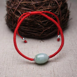 Big Jade Bracelet 925 Silver Women Girls Bracelets