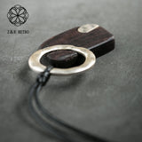 Wooden Pendants Necklace Vintage Chokers Sandalwood Jewelry