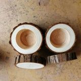 Rustic Wooden Wedding Ring Box Natural Wood Display Jewelry Holder