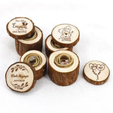 Rustic Wood Wedding Ring Box Natural Display
