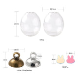Clear Glass Bottle Wind Chime Pendant Making Kit