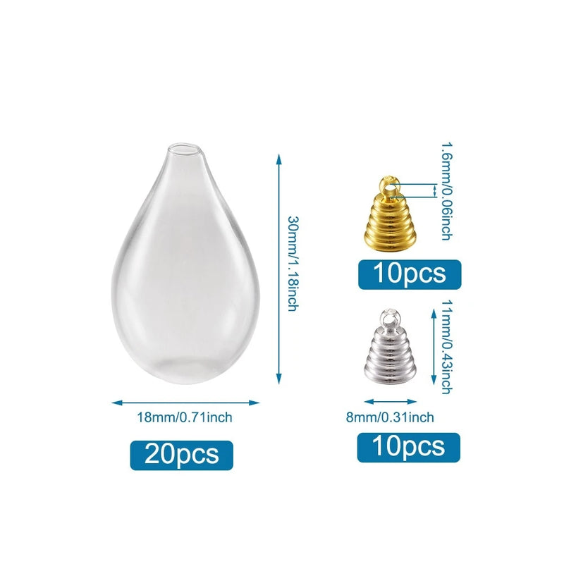 Clear Glass Bottle Wind Chime Pendant Making Kit