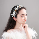 Blue/Pink Wedding Headbands Tiaras Pearl Hairbands Bridal Headdress