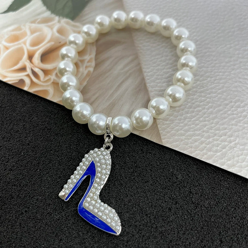 Zeta Phi Beta Green Sorority Pearl ZPB Charm Bracelet Set