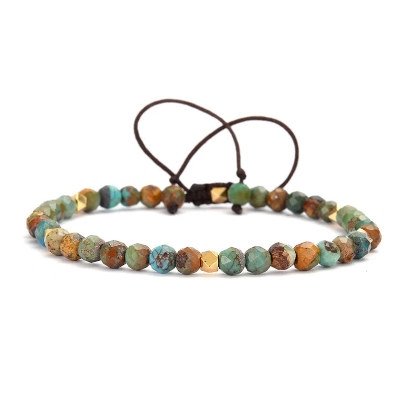 Bohemian Natural Stone Bracelet Chakra Beads for Women