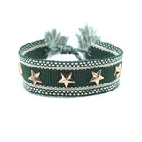 Boho Tassel Bracelet with Rivets Charm