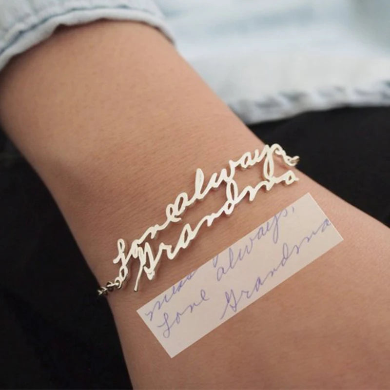 Stainless Steel Cuff Bracelet for Women - Love Message Gift