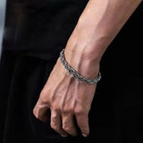 Men's Woven Keel Peace Retro Punk Bracelet