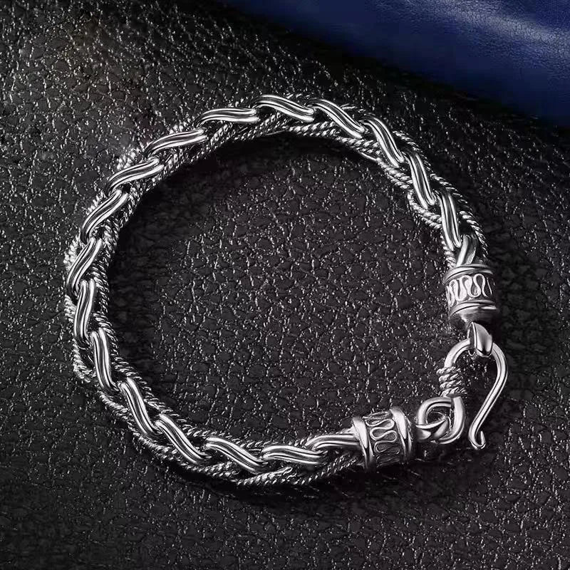 Men's Woven Keel Peace Retro Punk Bracelet