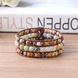 3 Layer Wrap Bracelets Boho Leather Bracelet