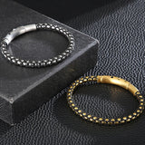 Men's Braided Stainless Steel Bracelet Wrist Charm Jewelry