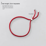 Red String Charm Bracelet Silver 925 Adjustable Thread