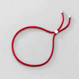 Red String Charm Bracelet Silver 925 Adjustable Thread