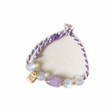 Braided Rope Lucky String Bracelet Lavender Amethyst/Moonstone Bracelets Women