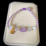 Braided Rope Lucky String Bracelet Lavender Amethyst/Moonstone Bracelets Women