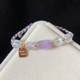 Braided Rope Lucky String Bracelet Lavender Amethyst/Moonstone Bracelets Women