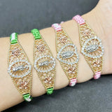 Braided Rope Virgin Mary Saint Jude Bracelet Charms Jewelry