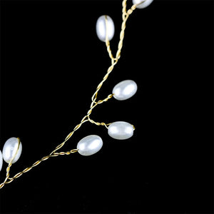 Bridesmaid Hair Band Bride Ribbon Headband Pearl Bridal Wedding Hair Accessories