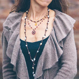 Brown Leather Necklace with Natural Freshwater Pearl Embellishment