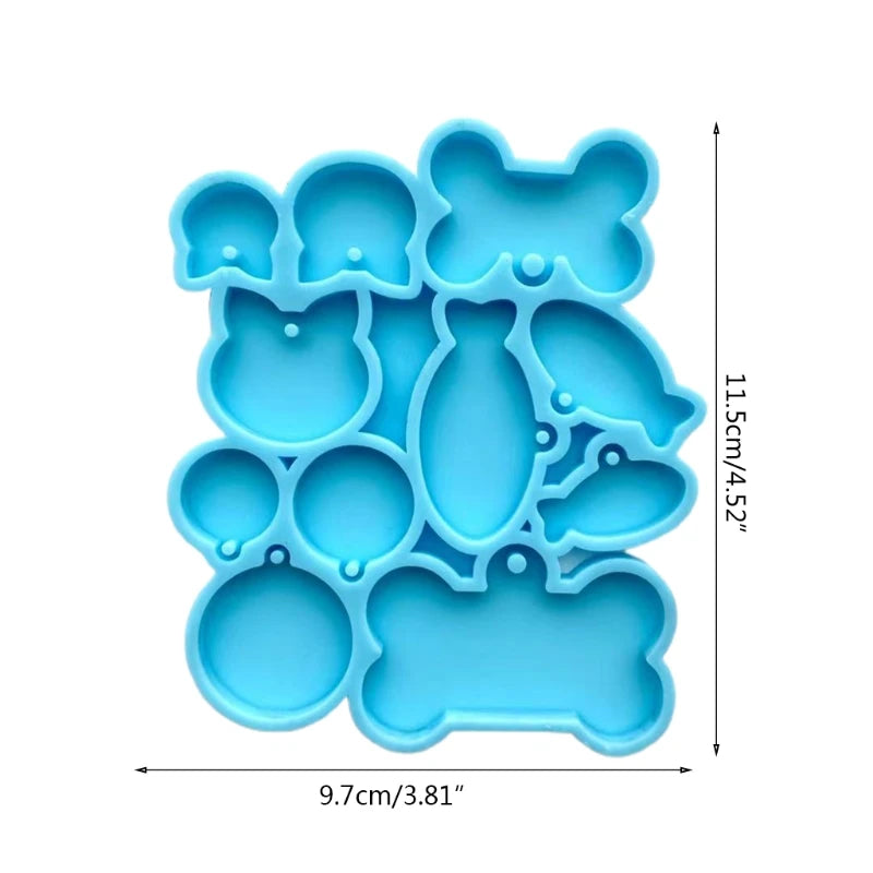 Cats Fishes Bones Key Chain Resin Mold