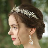 Ceramic Flower Clip On Earrings Crystal Bridal Wedding Drop Earring