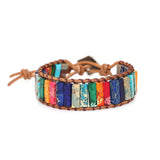 Chakra Bracelet Leather Wrap Couples Bracelets