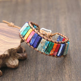 Chakra Bracelet Leather Wrap Couples Bracelets