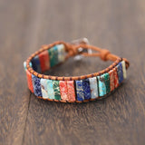 Chakra Bracelet Leather Wrap Couples Bracelets
