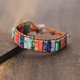 Chakra Bracelet Leather Wrap Couples Bracelets
