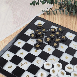 Chess Set & Checker Game Board Resin Mold Epoxy Craft