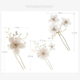 Chiffon Silk Flower Hair Pin for Women Brides Wedding