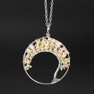 Chip Stone Chakra Necklace Tree of Life