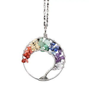Chip Stone Chakra Necklace Tree of Life
