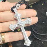 Christianity Cross Pendant 925 Sterling Silver Necklace for Women