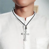 Christianity Cross Pendant 925 Sterling Silver Necklace for Women