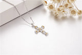 925 Sterling Silver Cross Pendant with Necklace for Women Gift