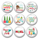 Christmas Joy X-Mas Elf Santa Blessed Glass Cabochons DIY Jewelry