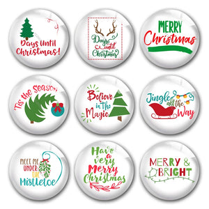 Christmas Joy X-Mas Wish Tree Glass Cabochons for DIY Jewelry Making