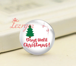 Christmas Joy X-Mas Wish Tree Glass Cabochons for DIY Jewelry Making