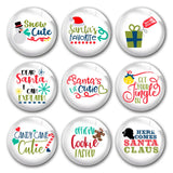 Christmas Snowman Santa Candy Glass Cabochons DIY Jewelry Making
