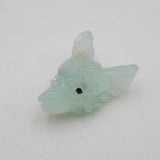 Chrysoprase Carved Wolf Head Pendant Bead 24x17x10mm