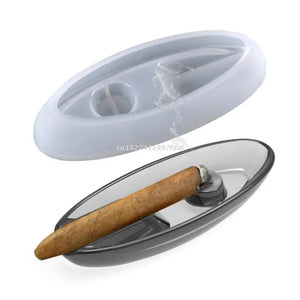 Crystal Epoxy Resin Mold for Cigar Ashtray DIY Crafts