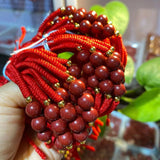 Cinnabar Bracelets Beads Talisman Stretchable Elastic Bracelets
