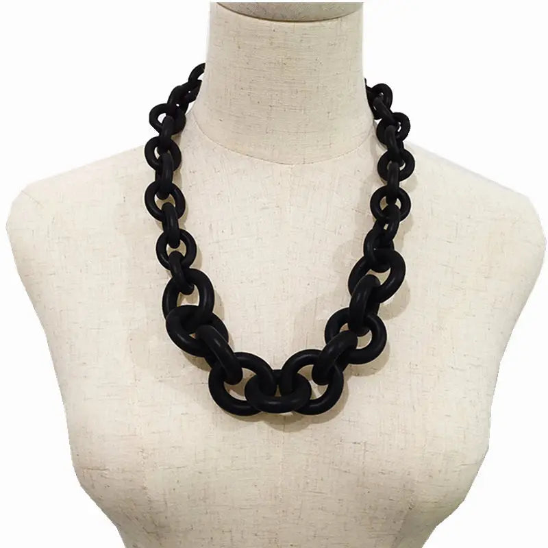 Vintage Mandalorian Pendant Necklace for Women Rubber Long Circle Choker Jewelry