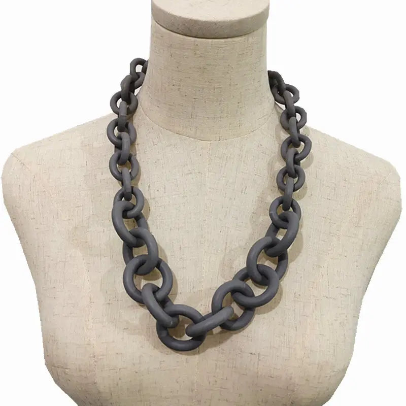 Vintage Mandalorian Pendant Necklace for Women Rubber Long Circle Choker Jewelry