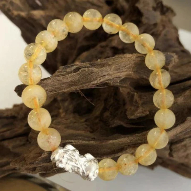Citrine Bracelet with Piuxiu Charm 925 Silver