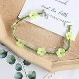 Green Choker Collarbone Chain Fairy Lace Necklace Women