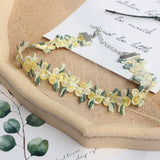 Green Choker Collarbone Chain Fairy Lace Necklace Women