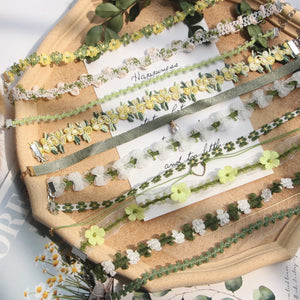 Green Choker Collarbone Chain Fairy Lace Necklace Women